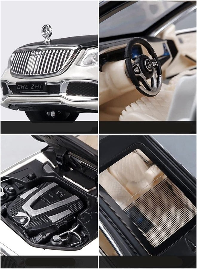 skyzone 1:22 Mercedes Benz Maybach Die-cast Metal car Toy Pullback Toy car for Kids Best Gifts Vehicle Toys for Kids Sound and Light Pull Back Cars Toys - Image 2